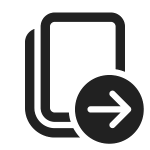 Ic fluent copy arrow right 24 regular