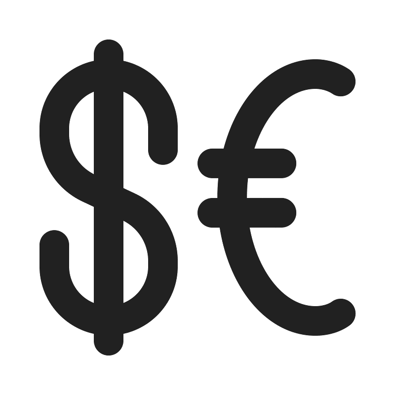 Ic fluent currency dollar euro 20 filled