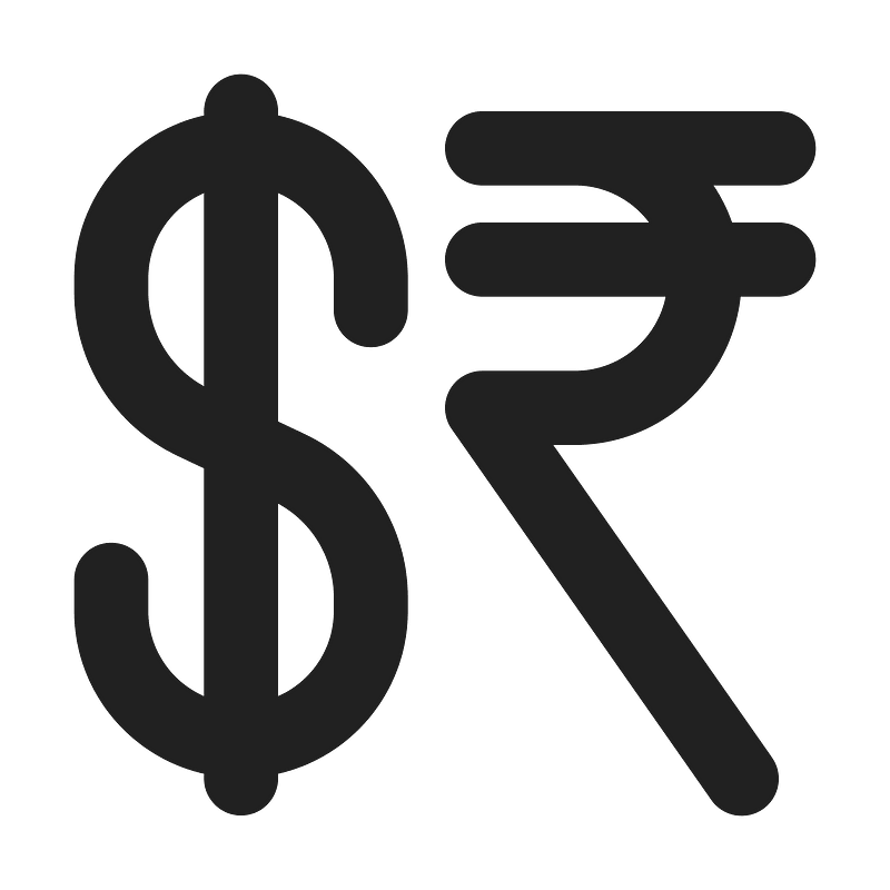 Ic fluent currency dollar rupee 24 filled