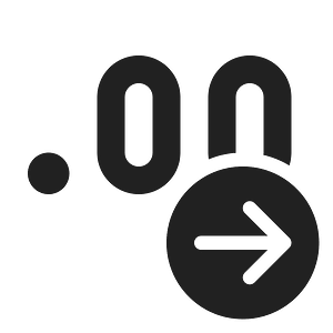 Ic fluent decimal arrow right 24 filled