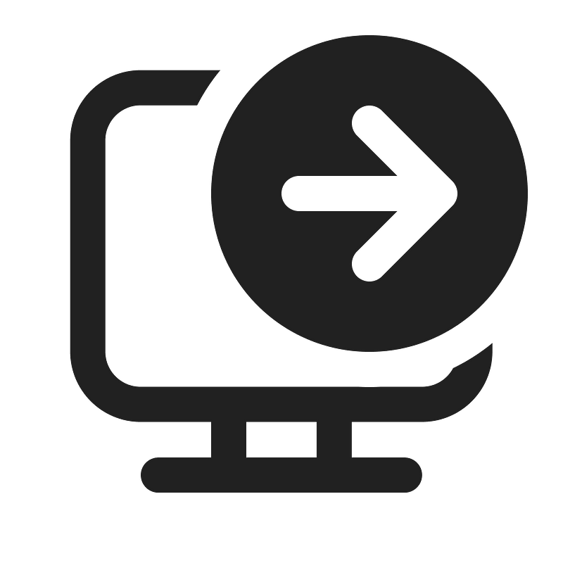 Ic fluent desktop arrow right 16 regular