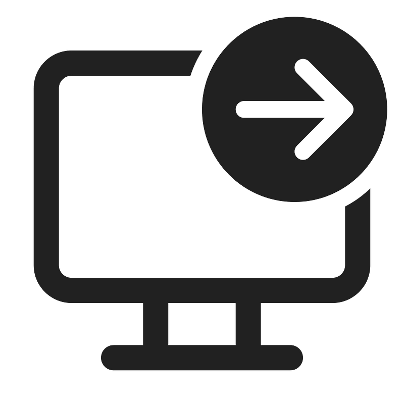 Ic fluent desktop arrow right 24 regular