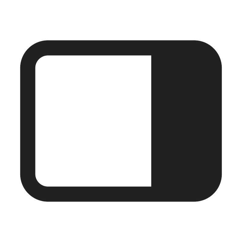 Ic fluent dock panel right 24 filled