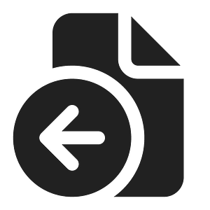 Ic fluent document arrow left 16 filled