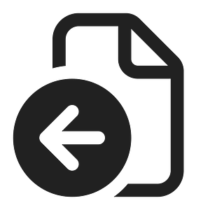 Ic fluent document arrow left 16 regular