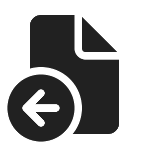 Ic fluent document arrow left 20 filled