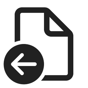 Ic fluent document arrow left 24 regular