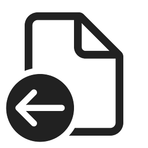 Ic fluent document arrow left 48 regular