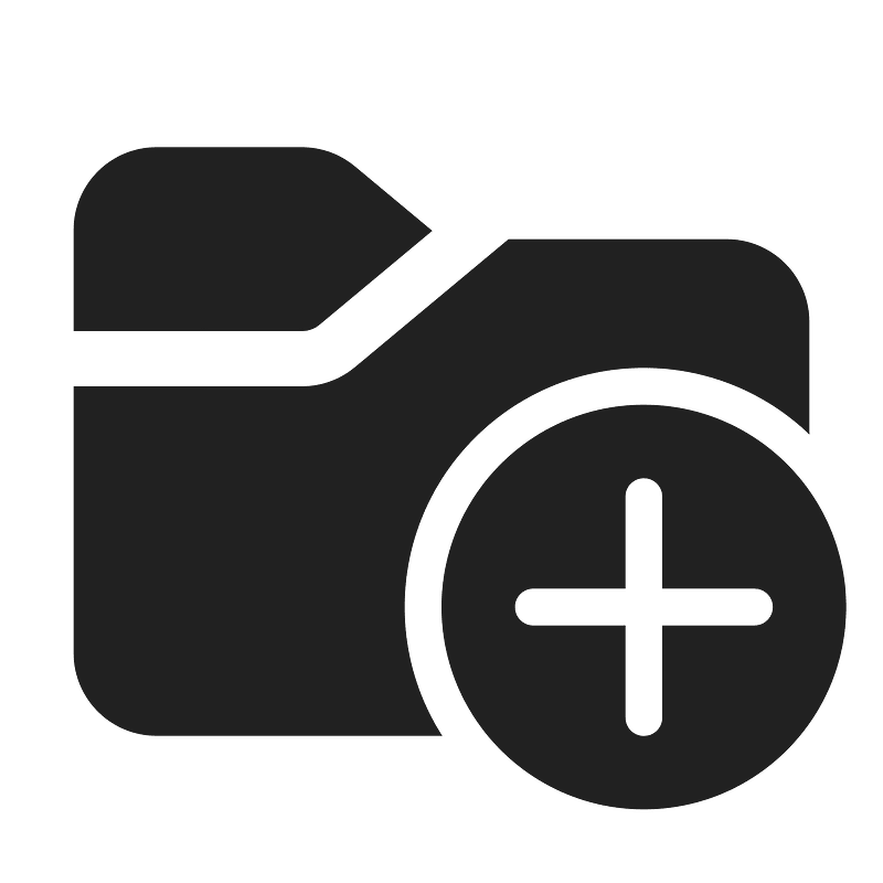 Ic fluent folder add 24 filled