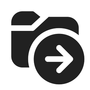 Ic fluent folder arrow right 16 filled