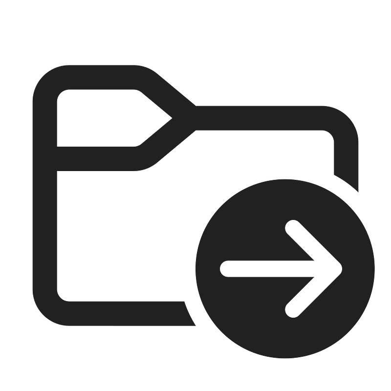 Ic fluent folder arrow right 24 regular