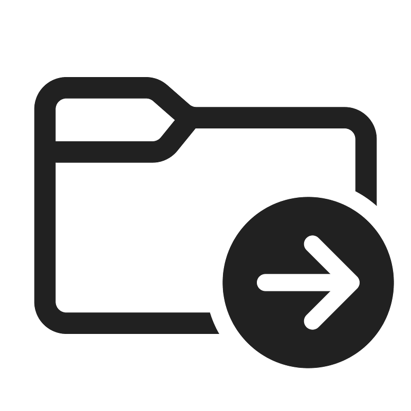 Ic fluent folder arrow right 48 regular