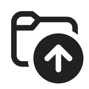 Ic fluent folder arrow up 16 regular