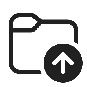 Ic fluent folder arrow up 20 regular
