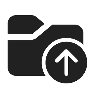 Ic fluent folder arrow up 24 filled