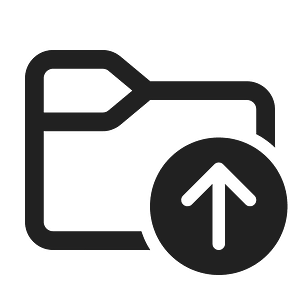 Ic fluent folder arrow up 24 regular