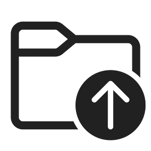 Ic fluent folder arrow up 28 regular
