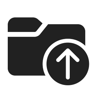Ic fluent folder arrow up 48 filled