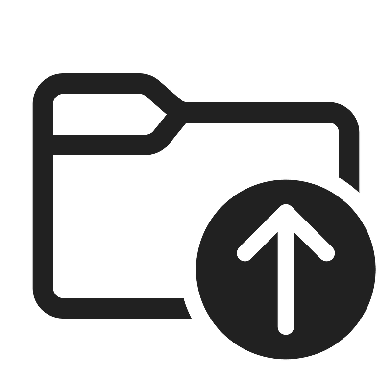 Ic fluent folder arrow up 48 regular