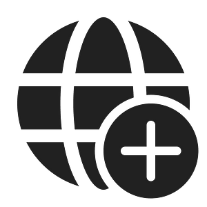Ic fluent globe add 24 filled