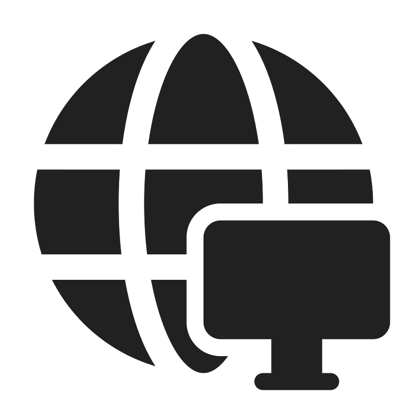 Ic fluent globe desktop 24 filled