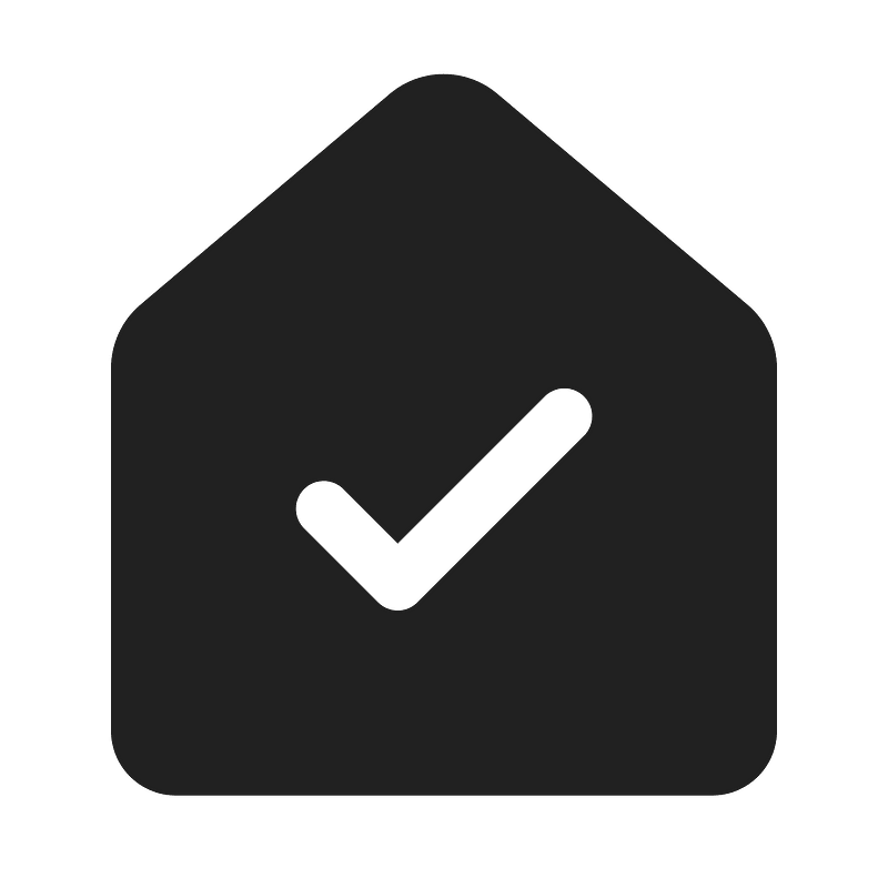Ic fluent home checkmark 24 filled