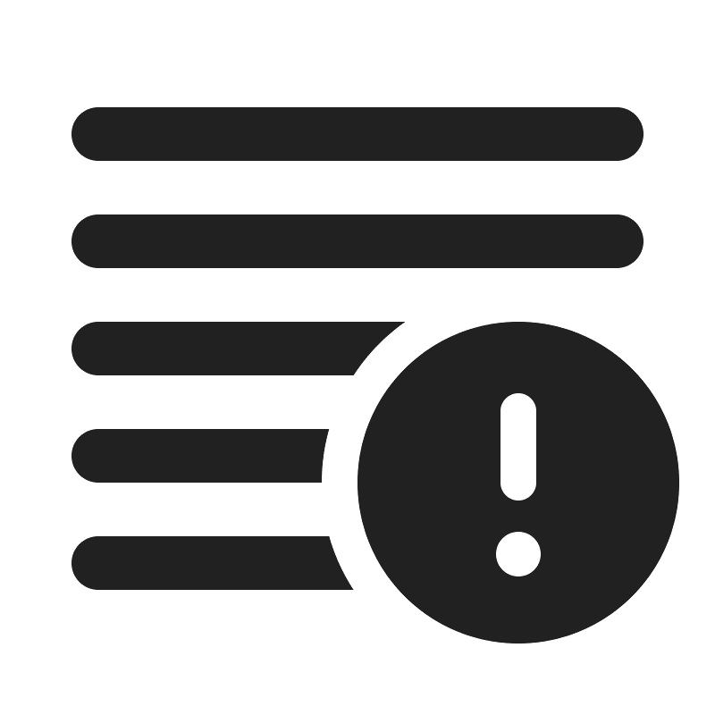 Ic fluent line horizontal 5 error 20 filled