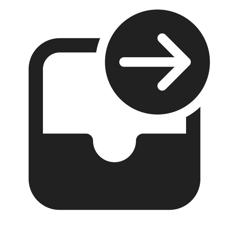 Ic fluent mail inbox arrow right 24 filled
