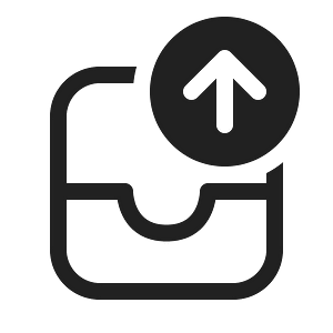 Ic fluent mail inbox arrow up 20 regular