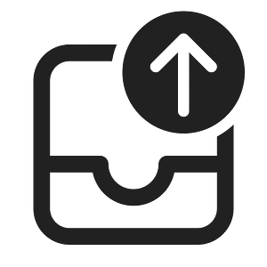 Ic fluent mail inbox arrow up 24 regular