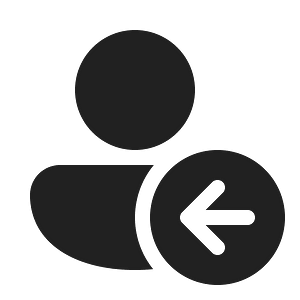 Ic fluent person arrow left 20 filled