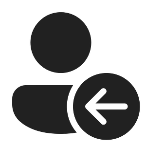 Ic fluent person arrow left 24 filled