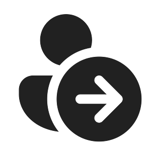 Ic fluent person arrow right 16 filled