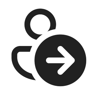 Ic fluent person arrow right 16 regular