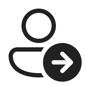 Ic fluent person arrow right 20 regular