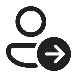 Ic fluent person arrow right 24 regular