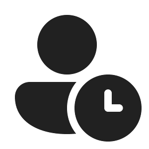 Ic fluent person clock 20 filled