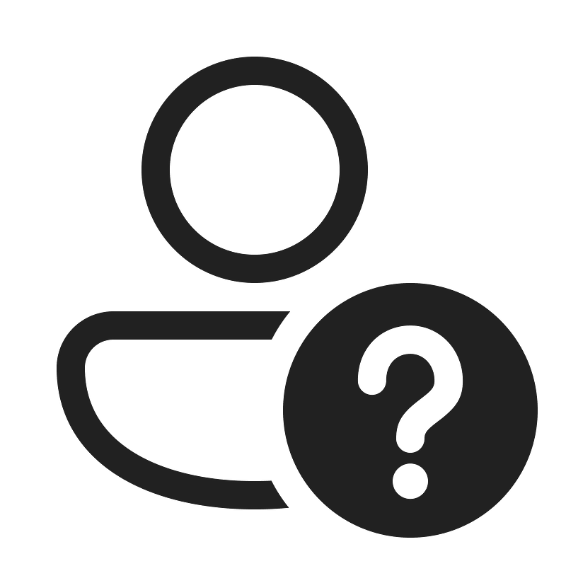 Ic fluent person question mark 20 regular
