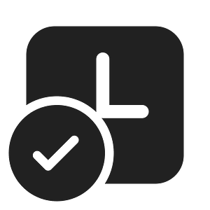 Ic fluent shifts checkmark 24 filled