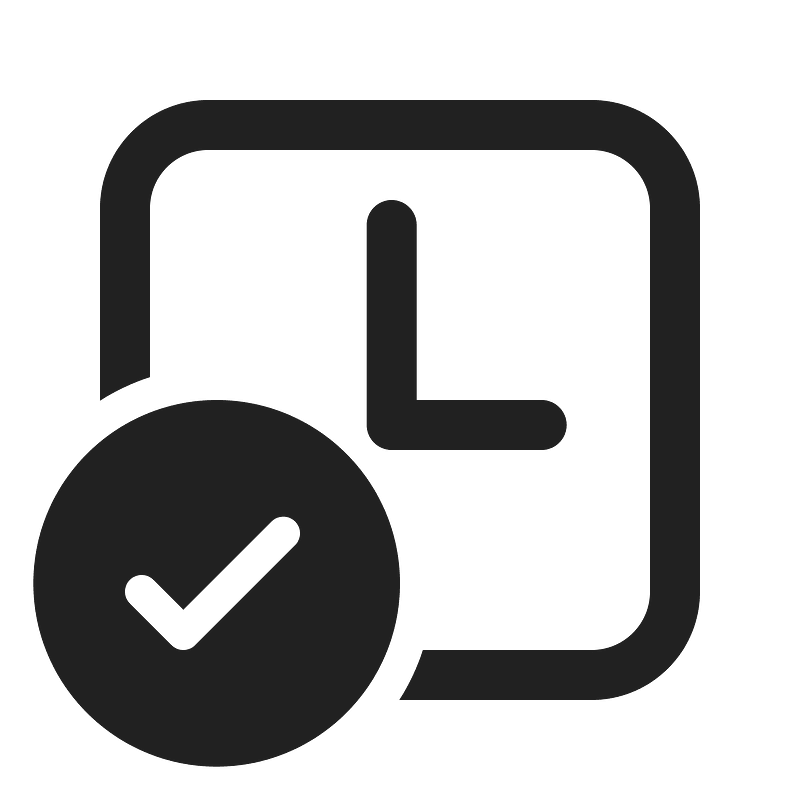 Ic fluent shifts checkmark 24 regular