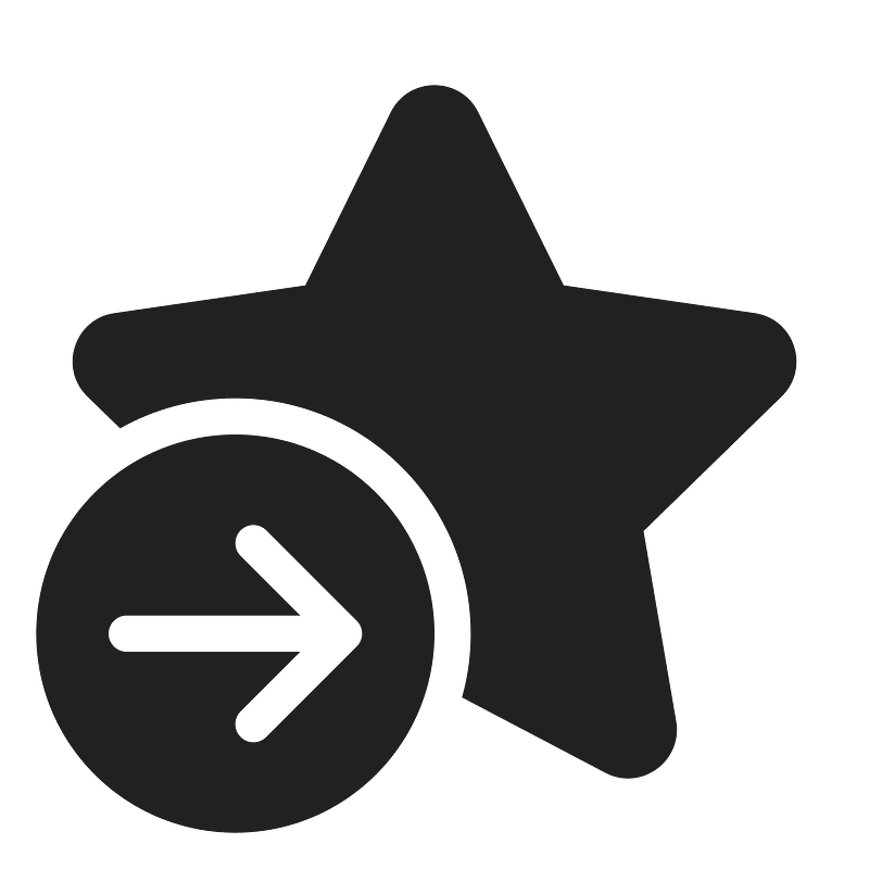 Ic fluent star arrow right start 24 filled