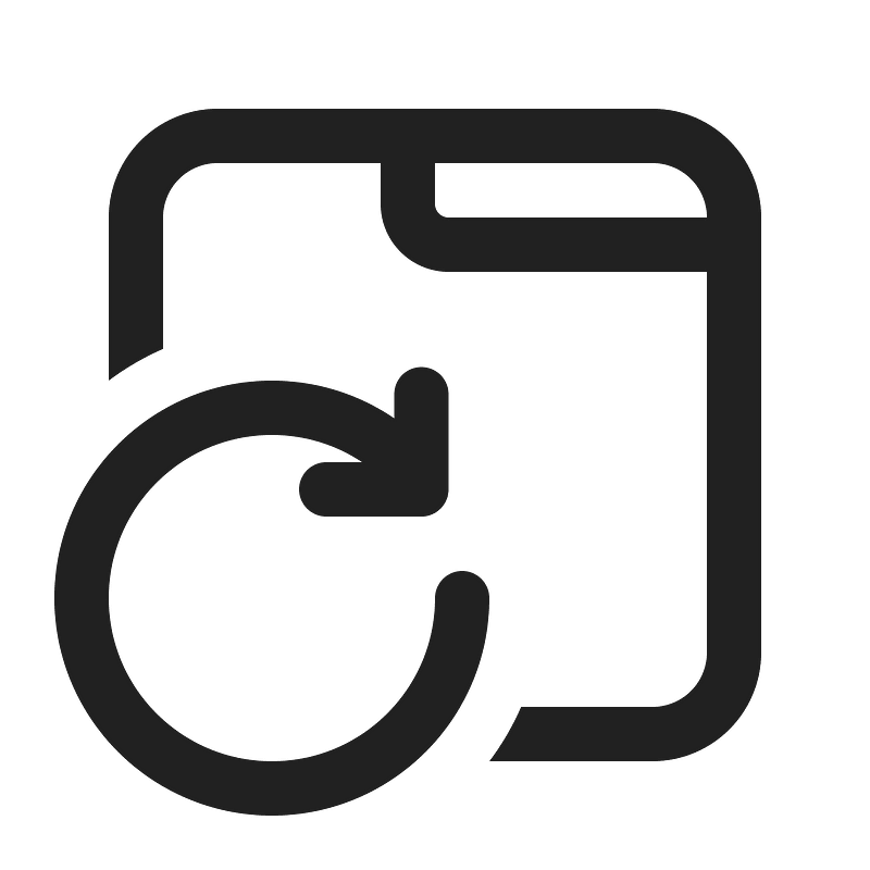 Ic fluent tab desktop arrow clockwise 16 regular