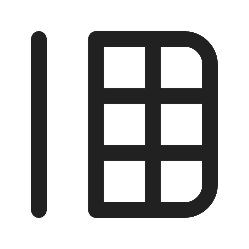Ic fluent table stack left 24 regular