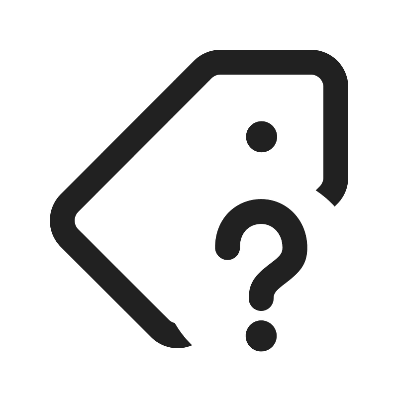 Ic fluent tag question mark 16 regular