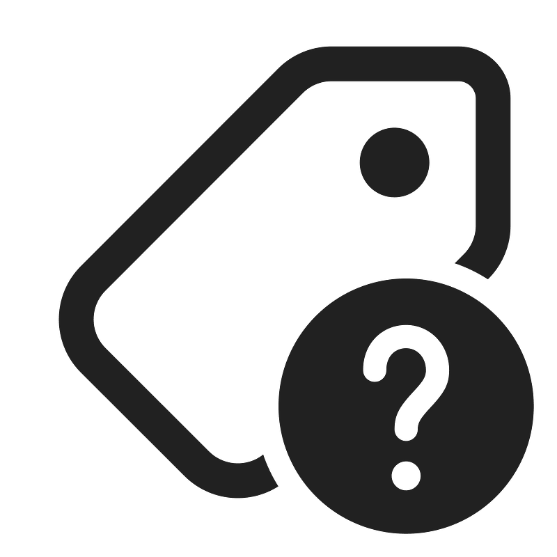 Ic fluent tag question mark 24 regular