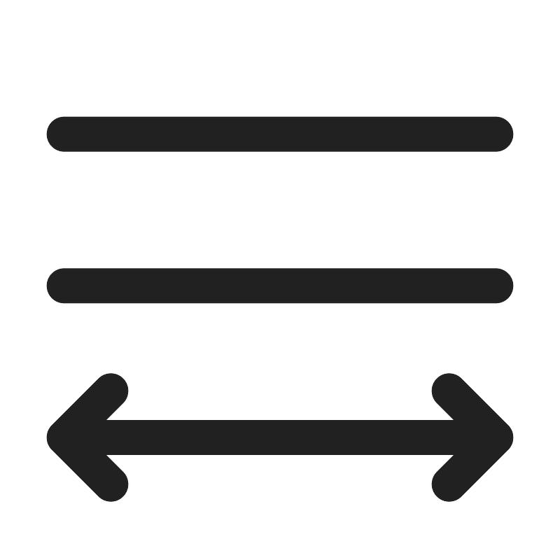 Ic fluent text align distributed 24 regular