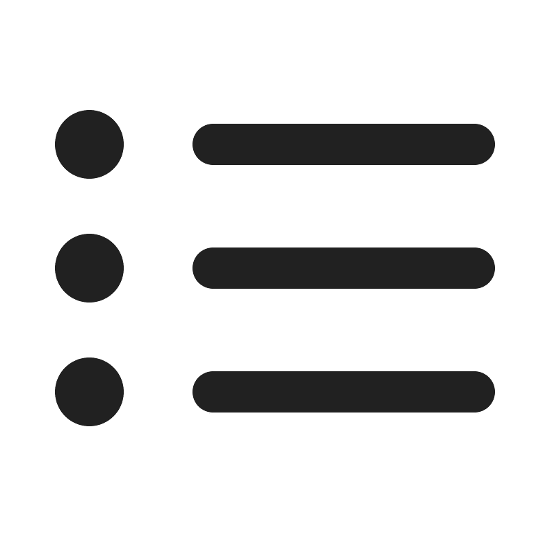 Ic fluent text bullet list 20 filled