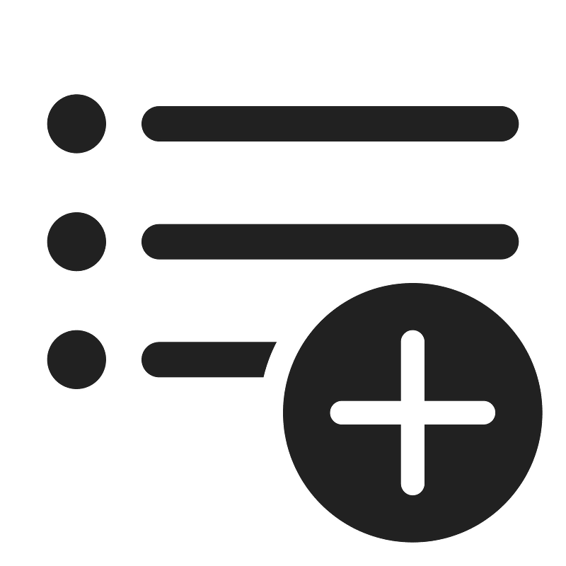 Ic fluent text bullet list add 24 regular