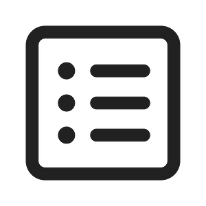 Ic fluent text bullet list square 24 regular