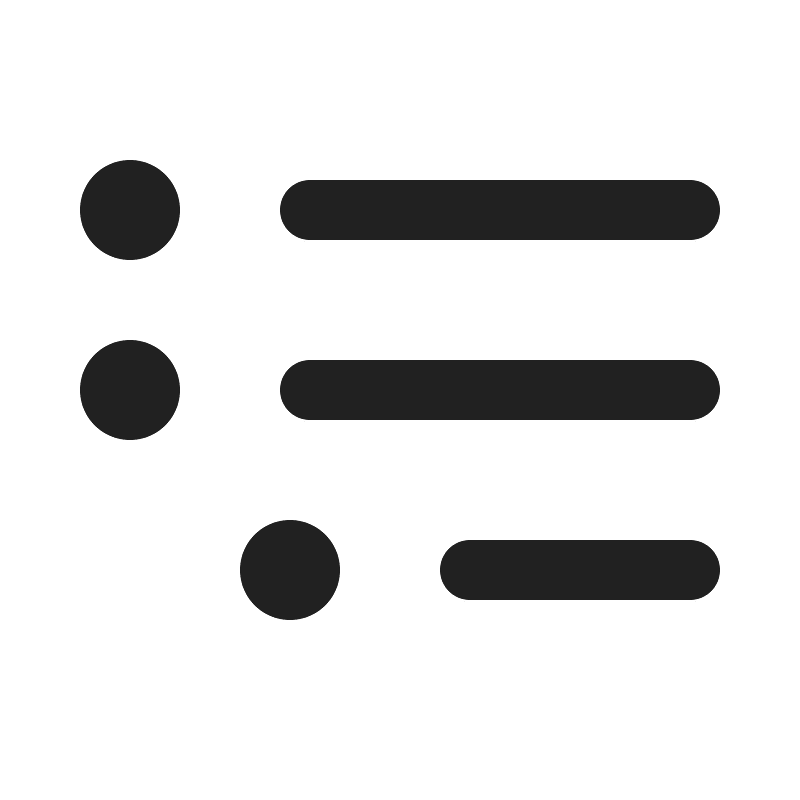 Ic fluent text bullet list tree 20 filled